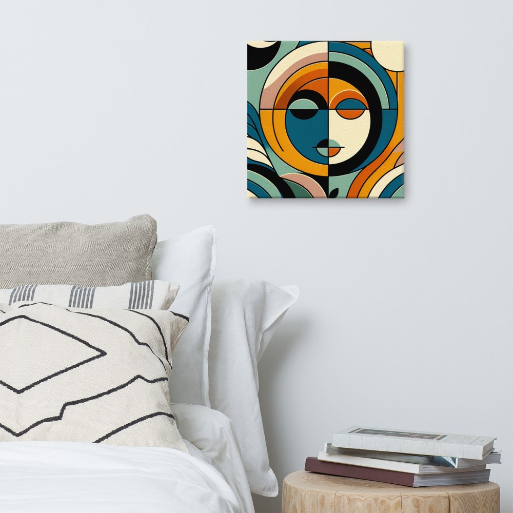 Abstract Sun Moon Face Geometry