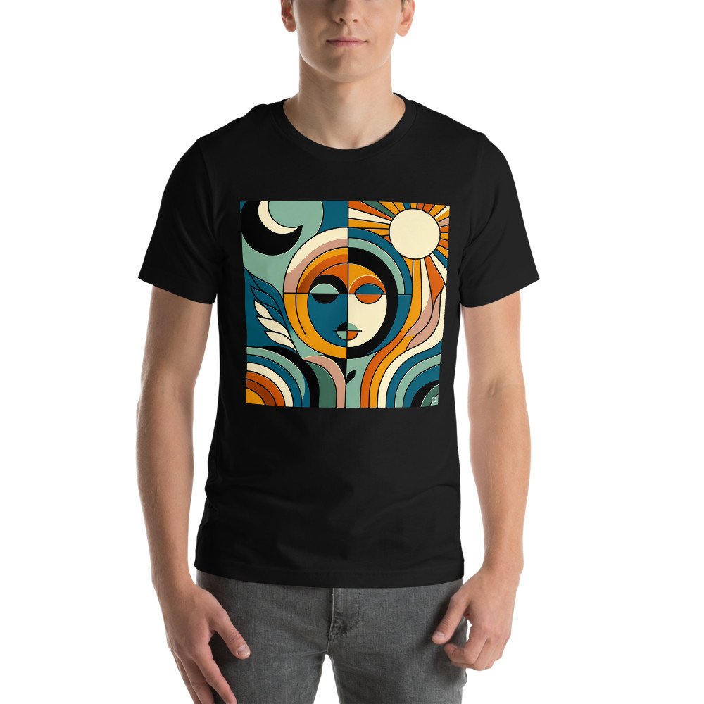 Abstract Sun Moon Face Geometry
