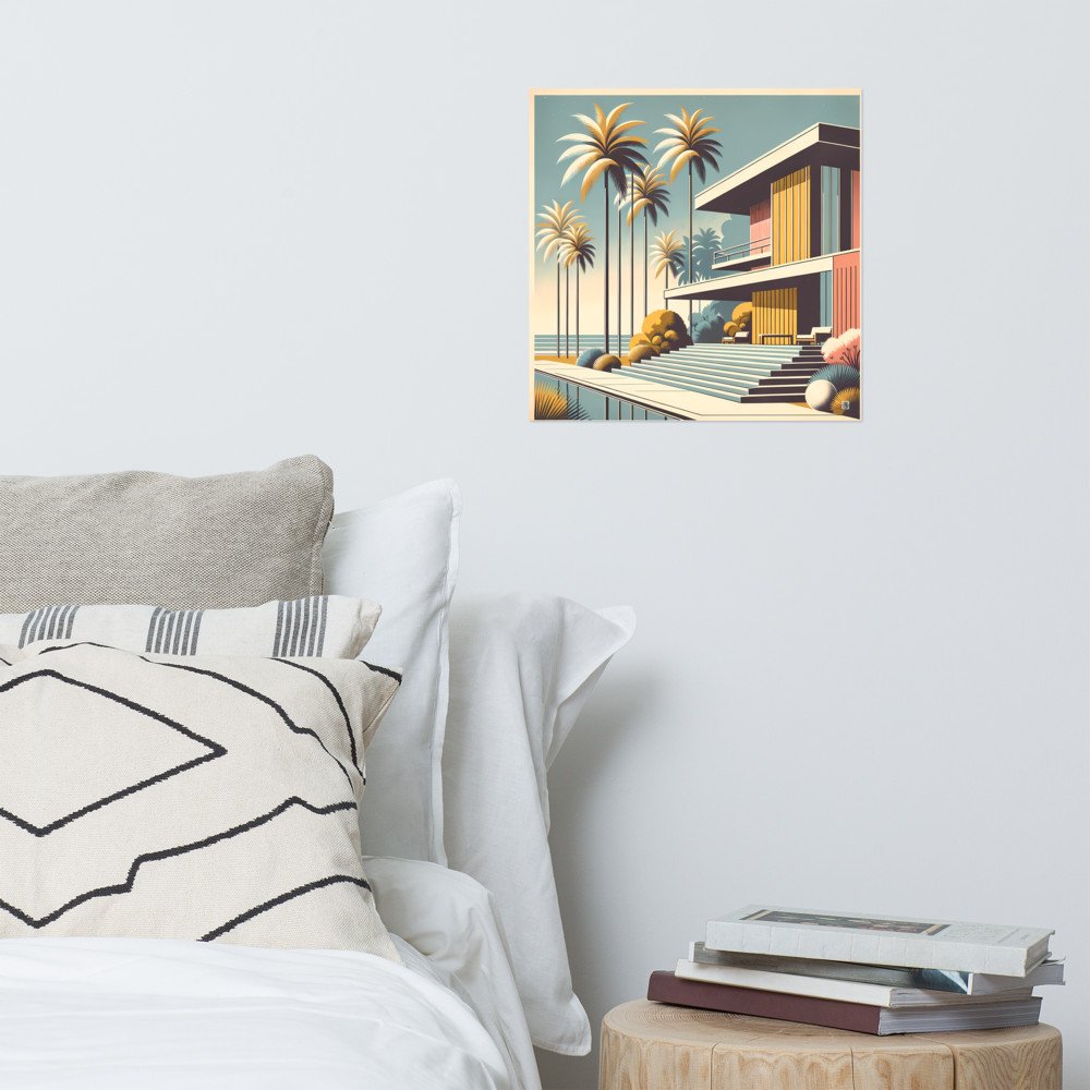 Mid Century Modern Palm House by the Sea