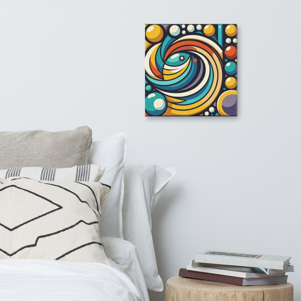 Vibrant Geometric Abstract Circles Design