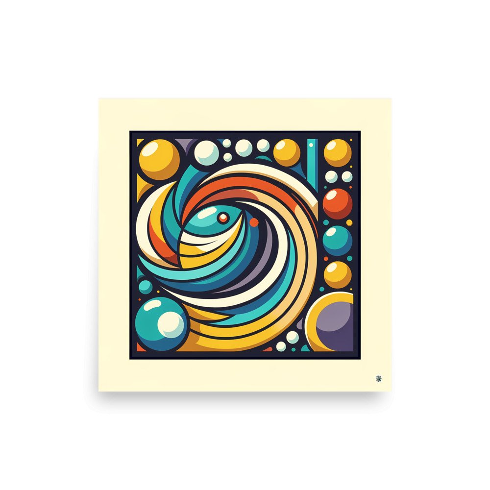 Vibrant Geometric Abstract Circles Design