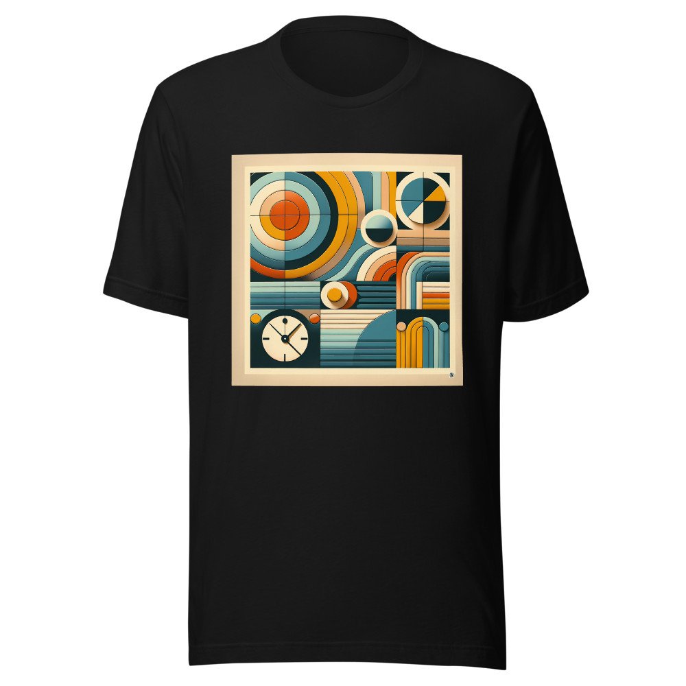 Geometric Retro Circles and Lines Artwork