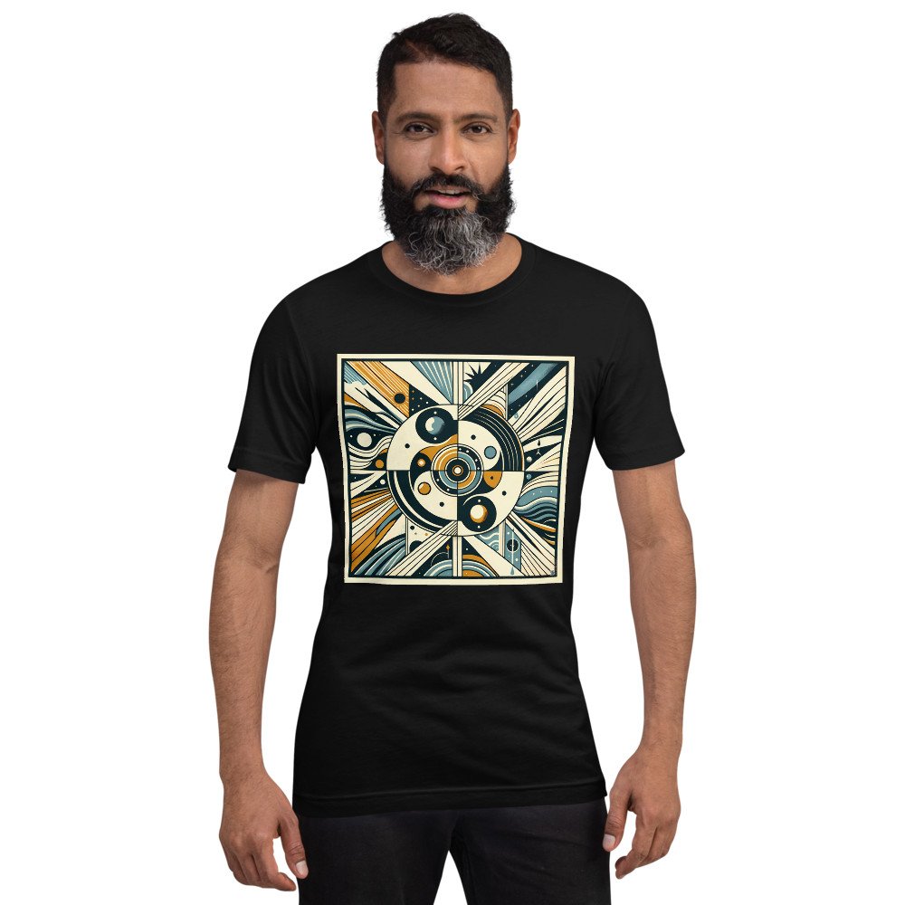 Retro Geometric Cosmic Abstract Art